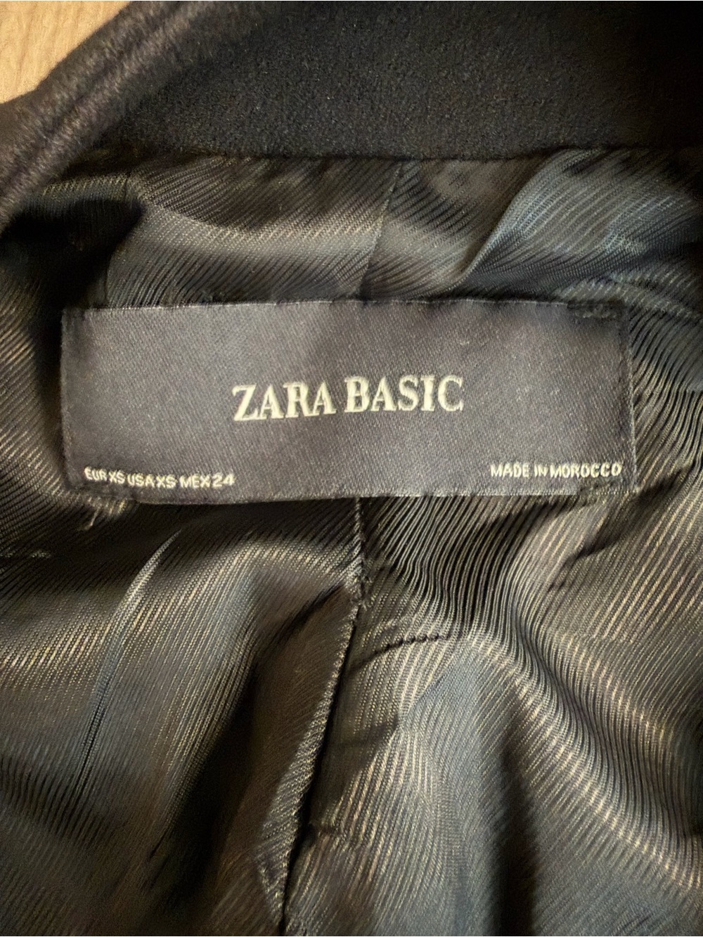 Zara Black Longline Fitted Blazer Coat size XS - Picture 3 of 9